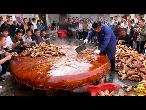 农家小院猪蹄店爆火！5 大盆猪蹄又炸又卤堆成肉山，震撼场面引食客疯抢【小帅探店】