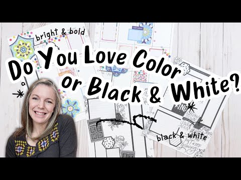 🎨 COLORFUL or 🖤 BLACK & WHITE? Which planner style do YOU prefer?