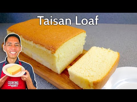 Red Ribbon Taisan Loaf: Moist and Light Chiffon Cake Topped with Butter | Cooking with Kurt