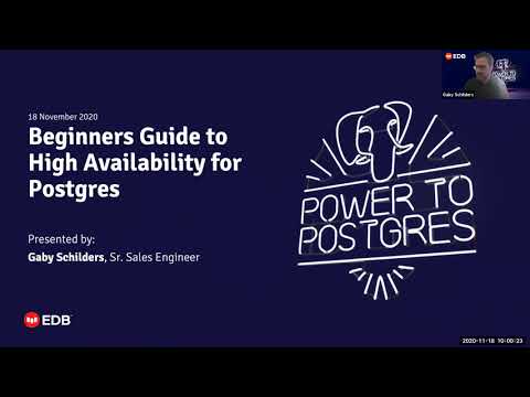 Webinar: Beginners Guide to High Availability for Postgres