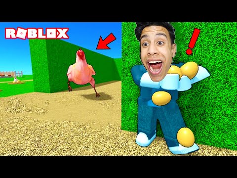 لعبة الغميضة التحول و الهروب من الفرخة الشريرة (سرقنا البيض)😂🔥| roblox