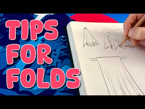 Simple Tips to Draw Folds in Fabric #art #tutorial #drawing