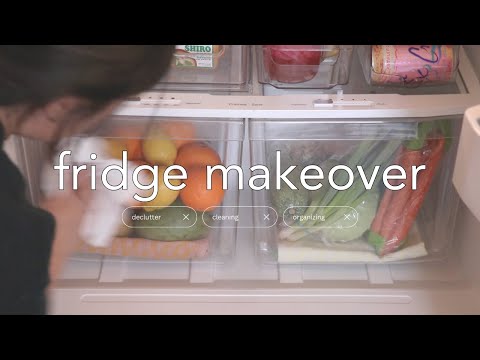 how to→fridge cleaning & organization 🥕 restock + tour