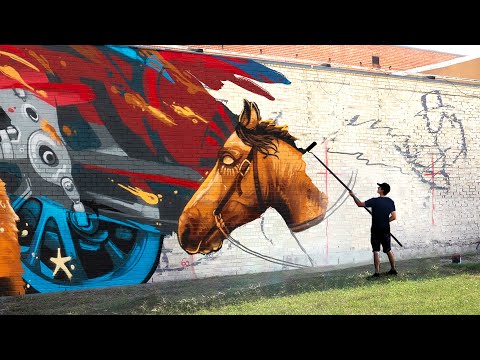 Painting My Greatest Mural Yet for Charming Texas Town!