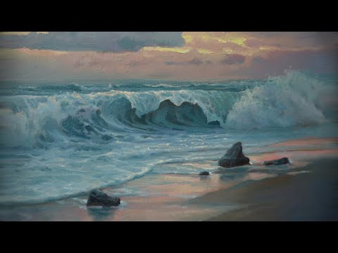 Evening Shores Seascape Oil Painting | Learn to Paint the Sea!