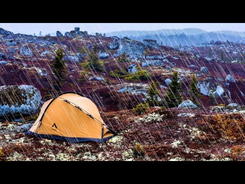Camping In Heavy Rain Storm Solo Adventure