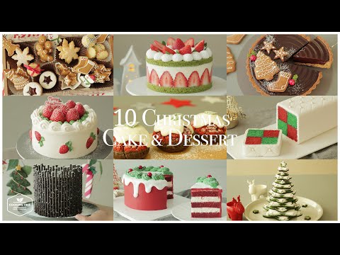 10 Christmas Cake & Dessert Recipe | Strawberry Chocolate Cake, Red Velvet Cake, Cookies, Tart