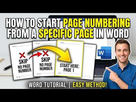 How to Add Page Numbers to a Word Document | Microsoft Word for Beginners
