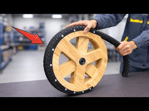 A master craftsman's idea for handcrafted woodworking! He's made a beautiful wooden wheelbarrow!