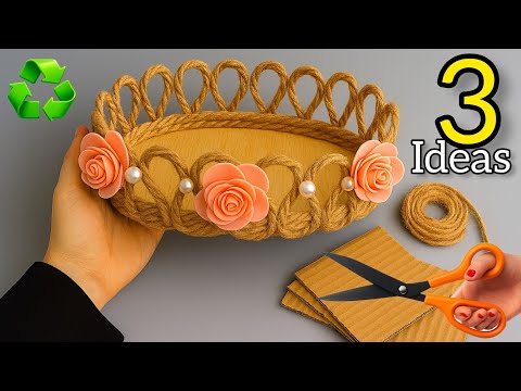 So beautiful and Low-Cost!  3 Amazing Easy DIY Craft Ideas with Recycled Materials ✨️♻️😍