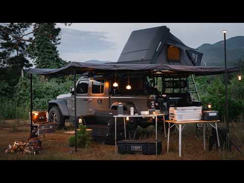 끝나지 않은 여름, 여유로운 차박 캠핑 🏕️ | 트럭캠핑 | 오버랜딩 | 캠핑 브이로그 | ASMR | 솔로캠핑 