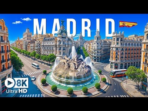 Madrid 8K UHD - Immerse Yourself in the Charm of Spain with Relaxing Piano Music - 8K Video Ultra HD