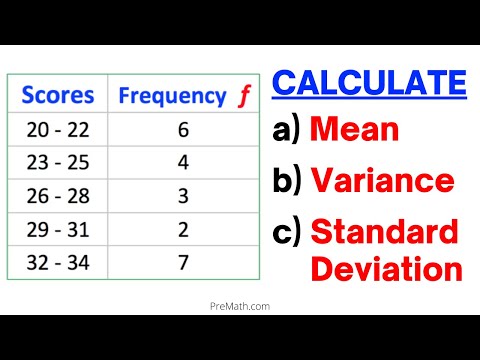 Can You Find Mean, Variance, & Standard Deviation of a Frequency Grouped DataTable?  Simple Tutorial