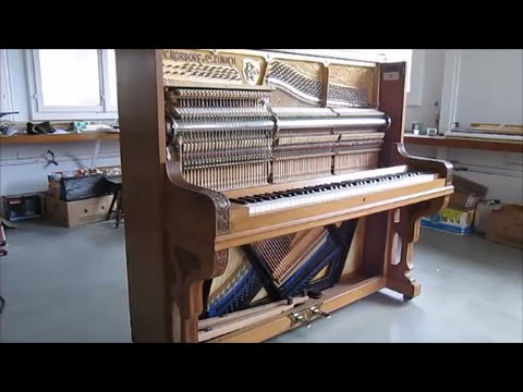 Réparation d'un piano droit Rordorf de 1905 avec mécanique Hybride