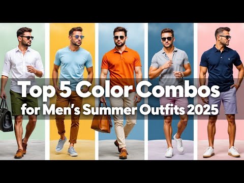 Top 5 Color Combos for Men’s Summer Outfits in 2025 #fashion #trending #viralvideo #men #summer