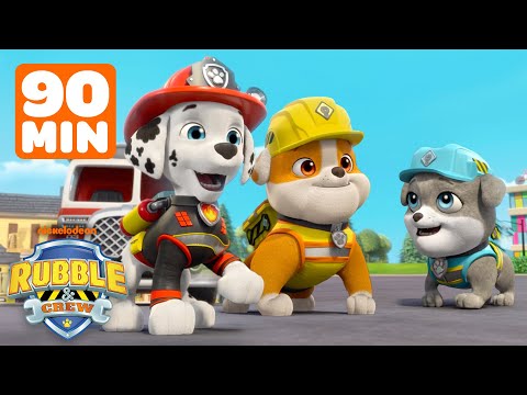 Rubble & PAW Patrol's BEST Rescues & Surprises! w/ Marshall & Motor | 90 Minutes | Rubble & Crew