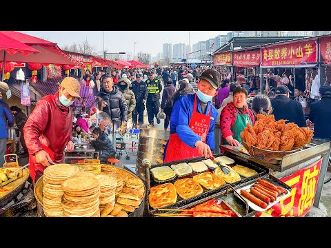 Amazing carb breakfast delicacies in Xuzhou, China! All you can eat for 5 yuan