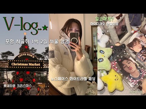 서울 출장 브이로그 | 노스페이스 패딩 코디 | 자라 쇼핑 | 하이디라오 연말 모임