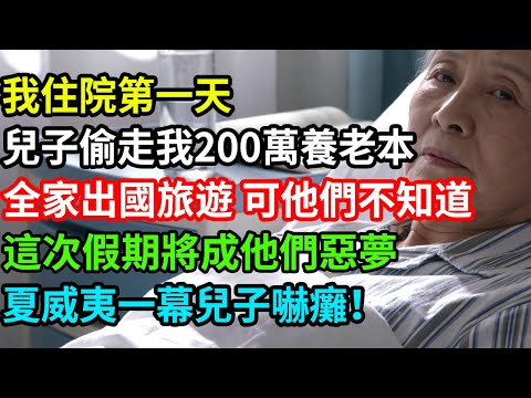 我住院第一天，兒子偷走我200萬養老本，全家出國旅遊，可他們不知道，這次假期將成他們惡夢，夏威夷一幕兒子嚇癱！