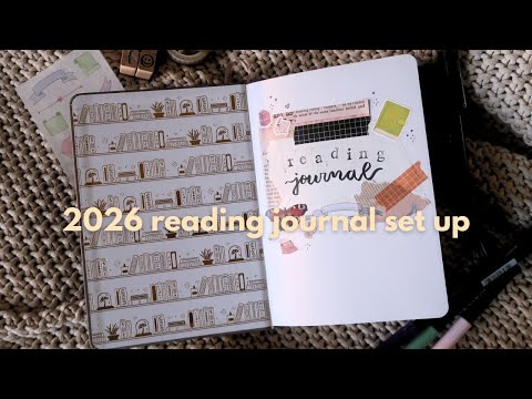 setting up my 2026 reading journal | reading challenge spreads, tbr pages, reading trackers