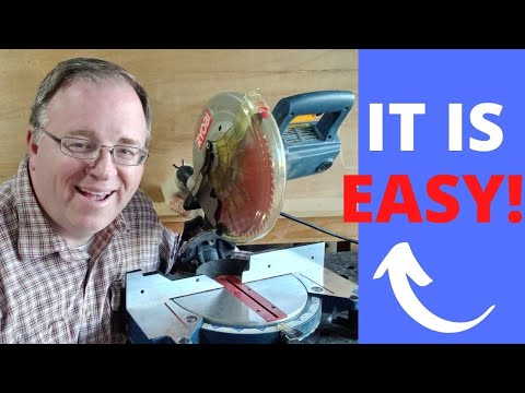 EASY way to square up your miter saw to make accurate cuts. Great for Beginners
