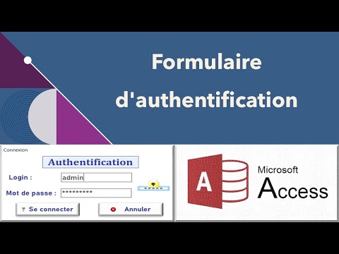 Microsoft Access : Créer un Formulaire d'authentification