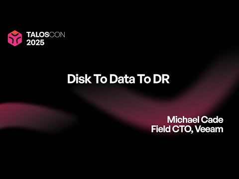 Disk to Data to DR