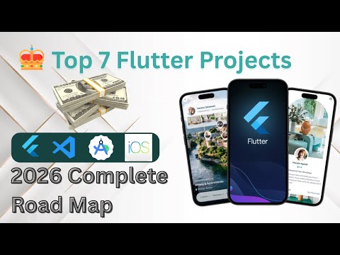 🌑 Flutter Roadmap 2026: 7 Easy Apps Projects That Will Make You Job-Ready(Step-by-Step guide)