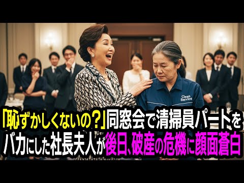 「え、バイト？ この歳で？」と同窓会で社長婦人に笑われた女性。 数時間後、その場にいた全員が青ざめた