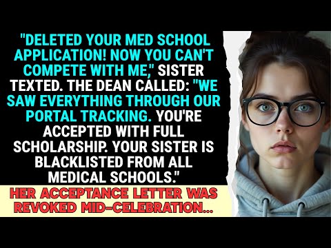 Sister Deleted My Medical School Application — The Dean Was Watching Her Screen...