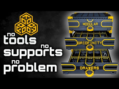 Supportless Gridfinity Drawers: Full Extension & 100% Printed