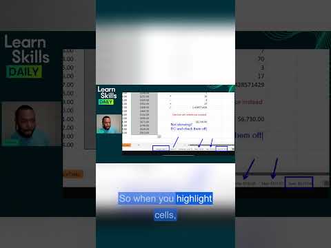 Excel Quick Cheat: Use the Status Bar for Sums and Averages #excel