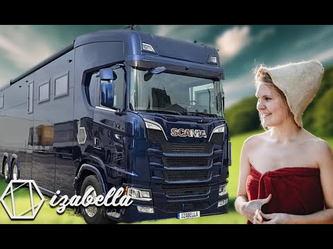 #Luxus Liner #Wohnmobil mit Sauna & Auto Garage – Besser als eine Villa?! #ScaniaLongline