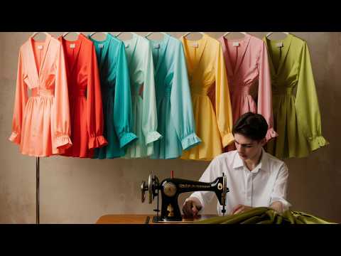 4 great ideas for sewing blouse and dress sleeves. Sewing without a pattern.