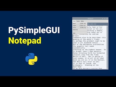 Notepad In Python  | PySimpleGUI