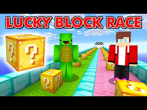 Playing A LUCKY BLOCK RACE in Minecraft