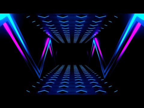 🎬 Explosão Visual 4K | Futuristic Blue and Purple Neon Tunnel – (No Sound)