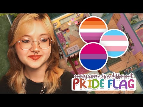 Every Room is a Different PRIDE FLAG 🌈 | Sims 4 Build Challenge