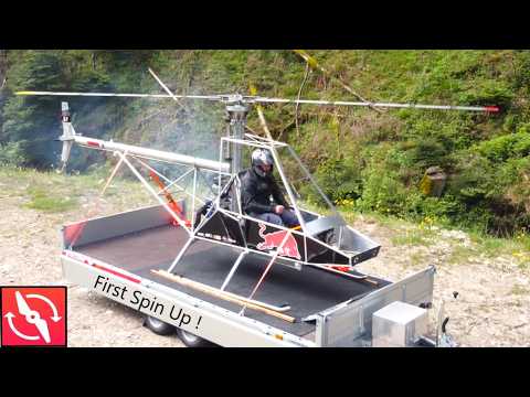 First Rotorblade Spin Up Test EXPERIMENTAL HELICOPTER BUILD SERIES (Part 72)