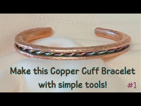 Make this Copper Cuff Bracelet with simple tools. Hammered and rustic. @CopperCrazy