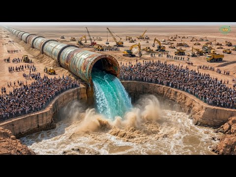 Saudi Arabia Pumps Billions Liters Of Seawater Through Giant Pipelines Into Their Desert Nation