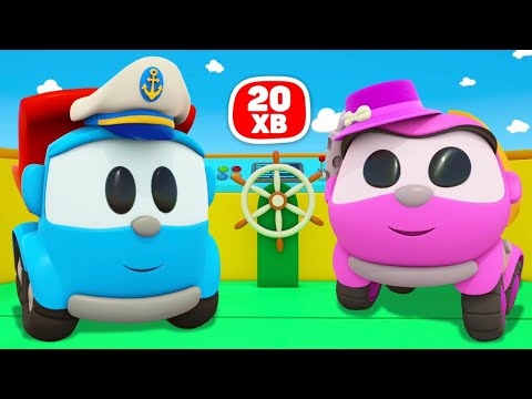 Вантажівочка Льова будує паром, щоб дістатися до пустельного острова! Мультик українською