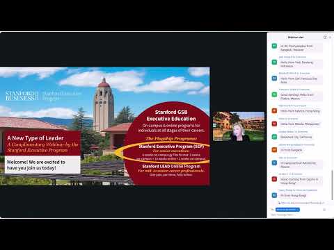 Stanford Executive Program (SEP) Webinar - A New Type of Leader