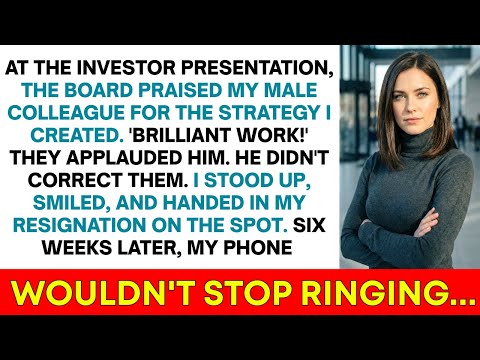 They Praised My Male Colleague For My Strategy; I Quit Instantly