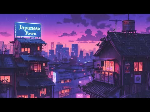 Lofi Hip Hop Beats 🔄 Nostalgic Retro Vibes & 1980s & 90s Japanese Town Ambience 🌆 Lofi Rain Playlist