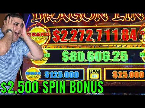 $2,500 Spin BONUS On $2,272,711.84 Dragon Link Slot Machine