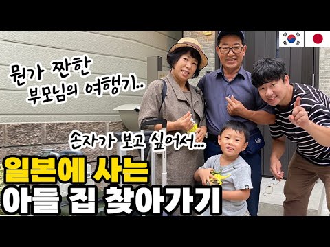 할아버지 할머니의 일본사는 손자 만나러 교토의 집까지 찾아가기 대모험! 오랜만에 만난 손자의 반응은..?!【한일부부】