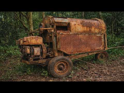 Abandoned for Decades: Full Restoration of an Old Rice Threshing Machine