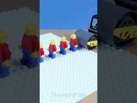 Steamroller vs 5 LEGO minifigures