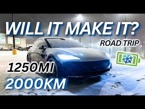 Huge Tesla Road Trip in Canadian Winter
